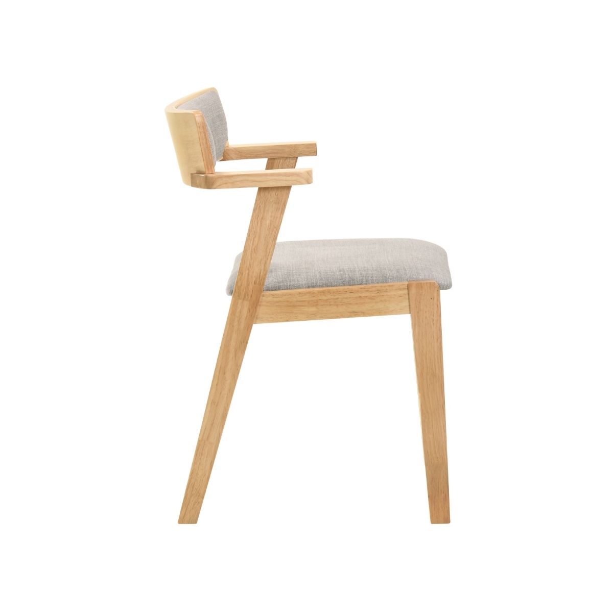 Elmo Dining Chair with Arm Rest in Natural