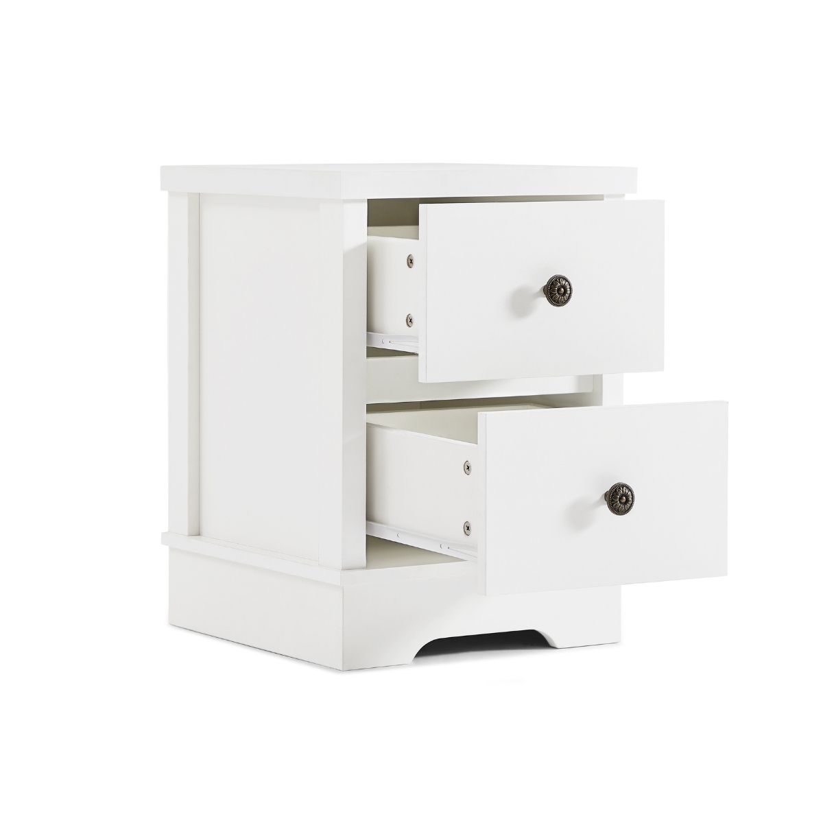 Margaux White Coastal Style Bedside Table