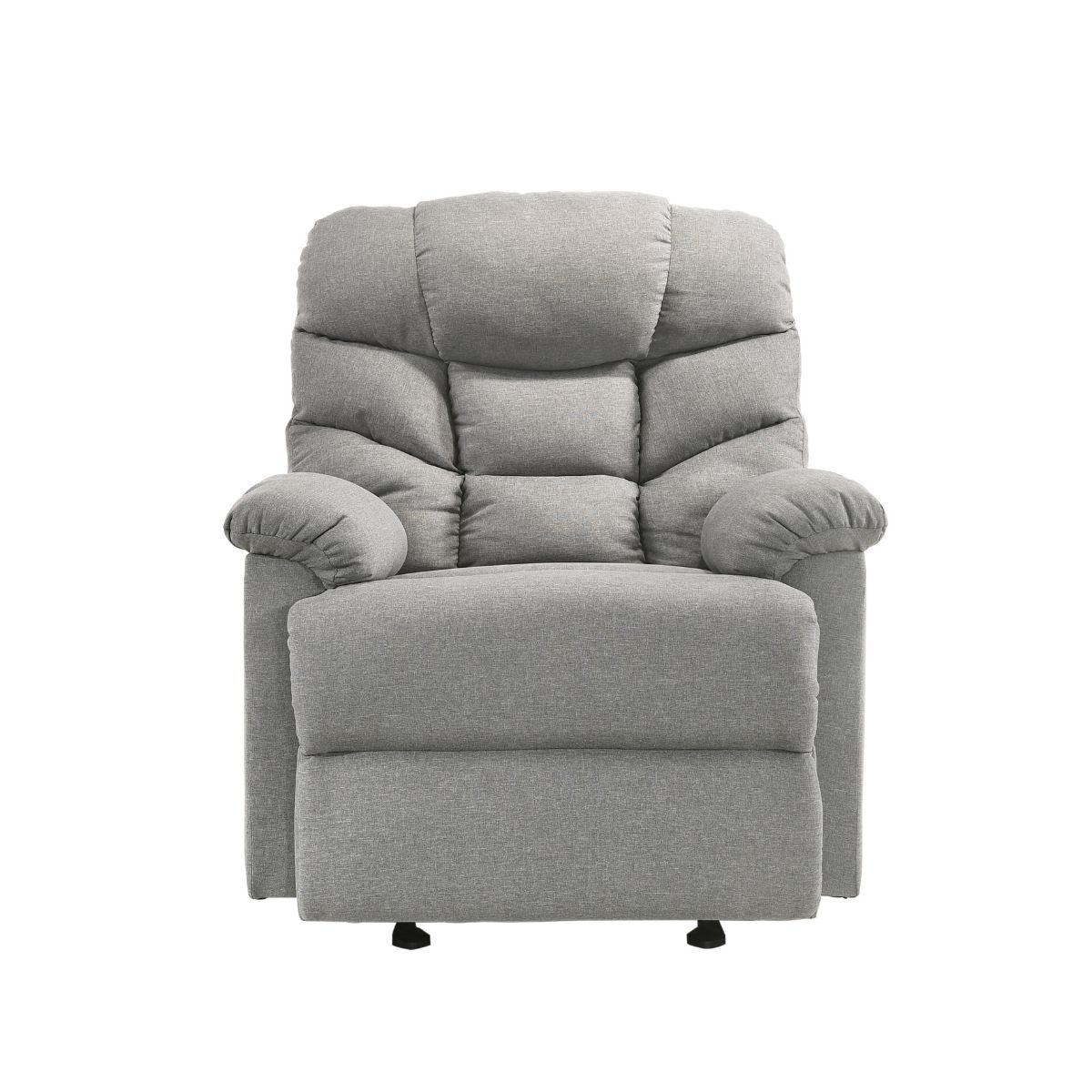 Rocking Recliner Chair Swing Glider Light Grey Fabric