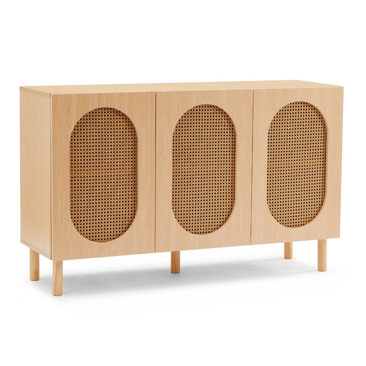 Kailua 3 Door Rattan Sideboard in Maple