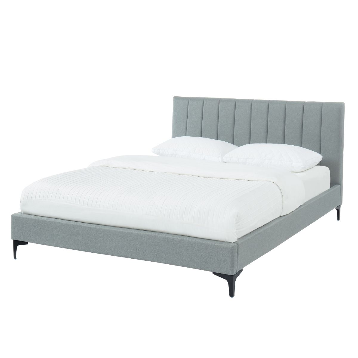 Orly Stone Grey Bed Frame in Size King