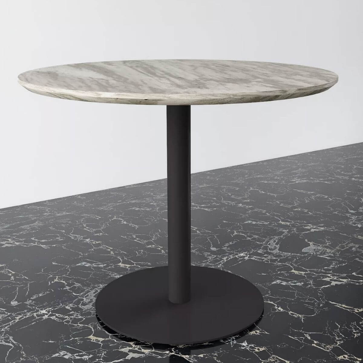 Tyler Black Mid-Century Design Round Dining Table