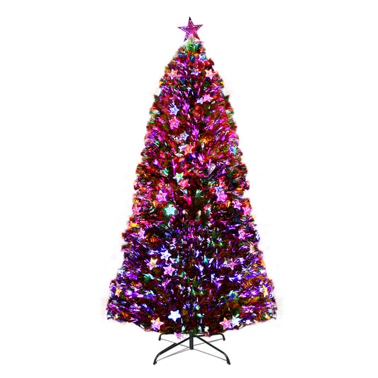 Jingle Jollys 1.8M 6FT LED Christmas Tree Xmas Optic Fiber Multi Colour Lights