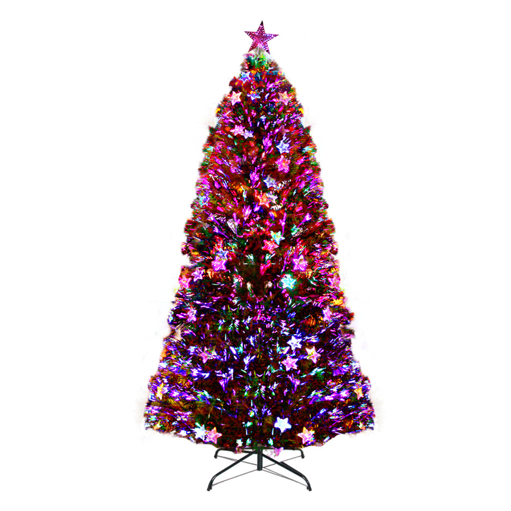 Jingle Jollys 1.8M 6FT LED Christmas Tree Xmas Optic Fiber Multi Colour Lights