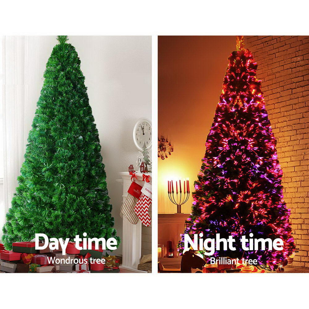 Jingle Jollys 1.8M 6FT LED Christmas Tree Optic Fiber Xmas Multi Colour Lights