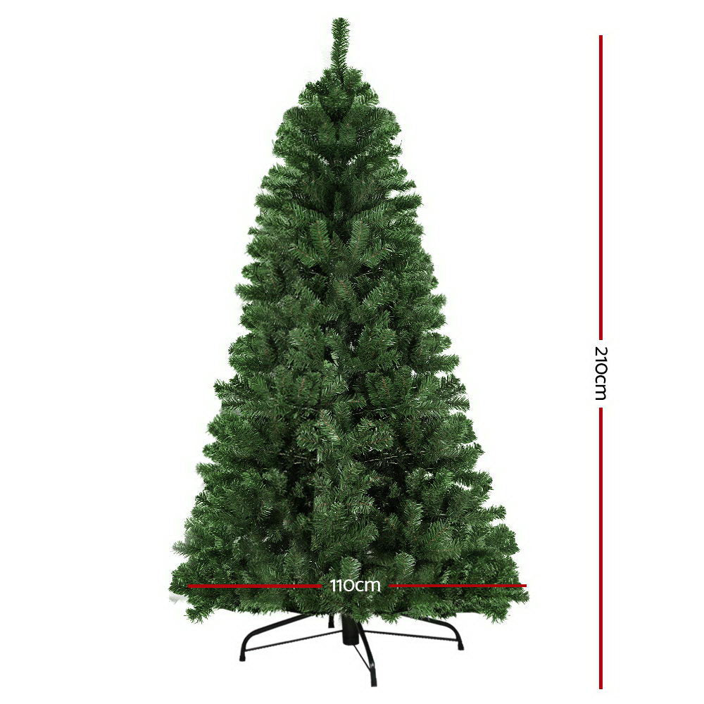 Jingle Jollys 2.1M 7FT Christmas Tree Xmas Decoration Home Decor 700 Tips Green