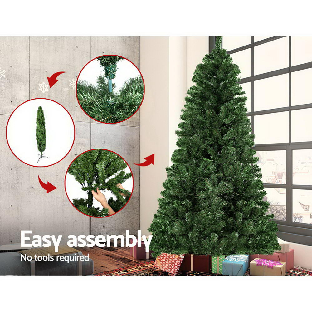 Jingle Jollys 2.1M 7FT Christmas Tree Xmas Decoration Home Decor 700 Tips Green