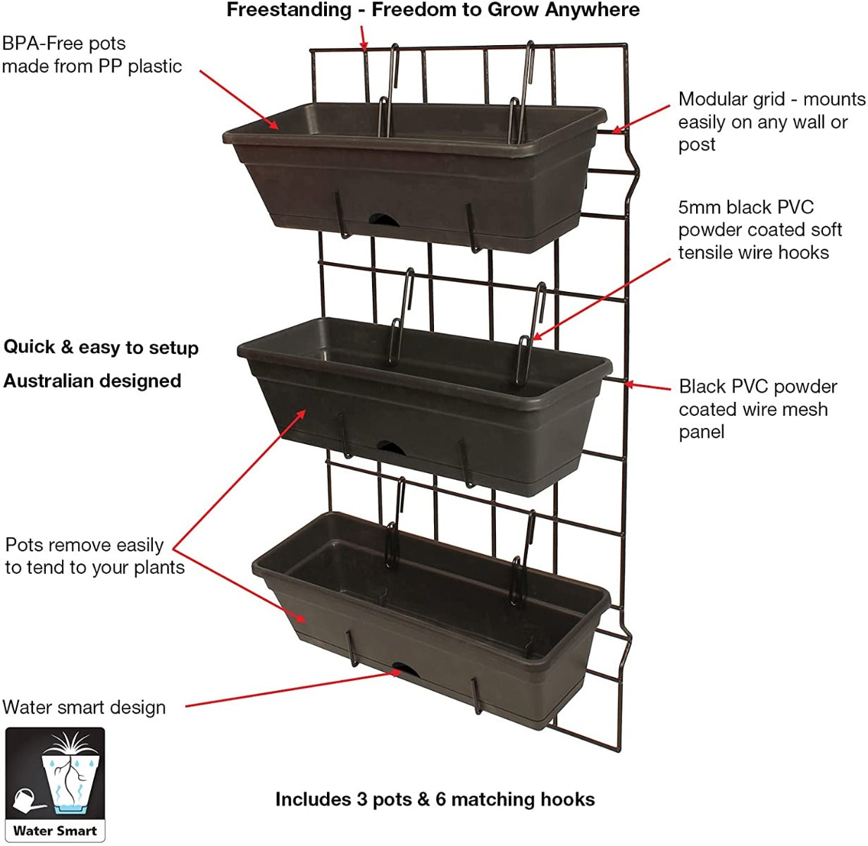 CARLA GARDEN Vertical Garden Wall Kit