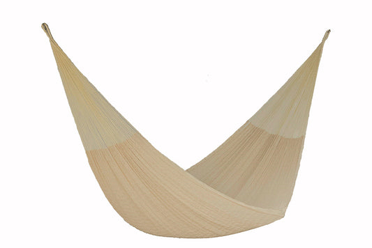 Mayan Legacy King Size Cotton Mexican Hammock in Cream Colour