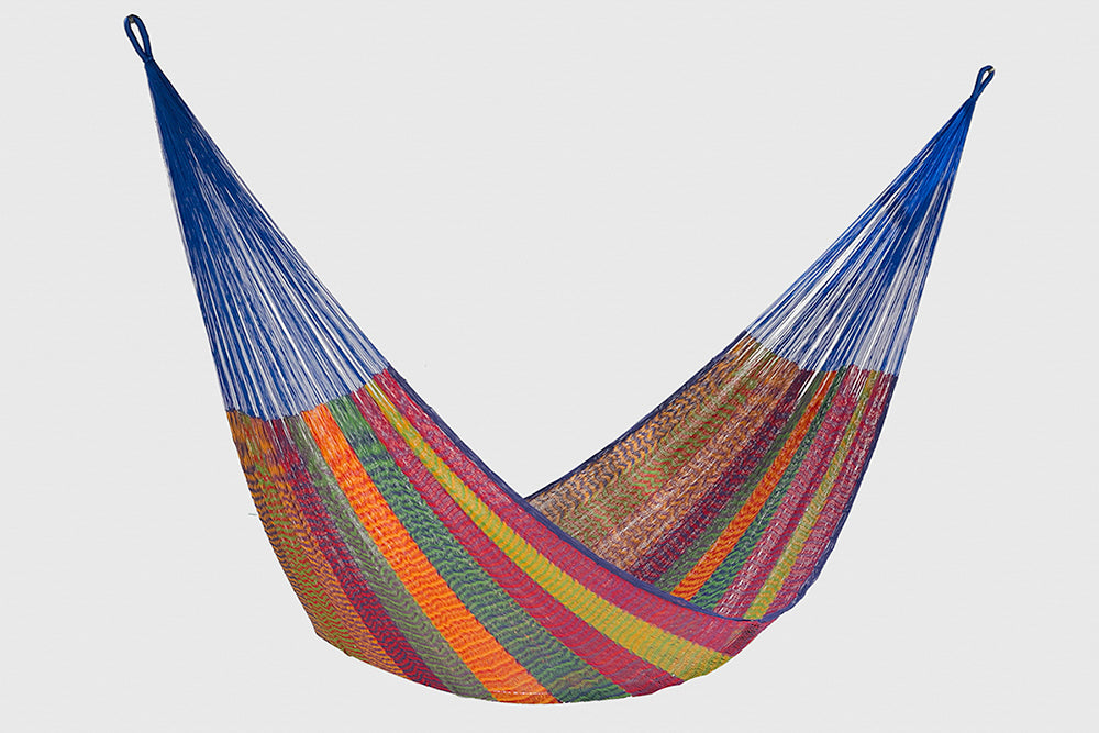 Mayan Legacy Single Size Cotton Mexican Hammock in Mexicana Colour