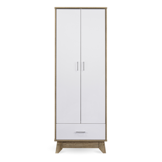 2 Door Wardrobe w/ Drawer Oak